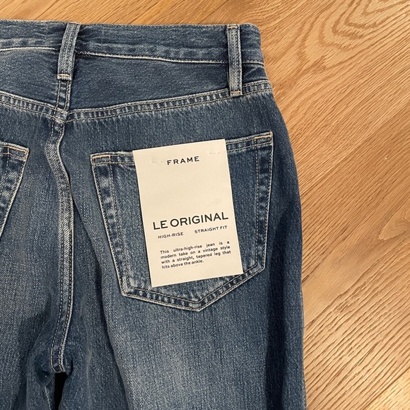 Frame le original triple needle straight high rise jeans - Picture 4 of 11